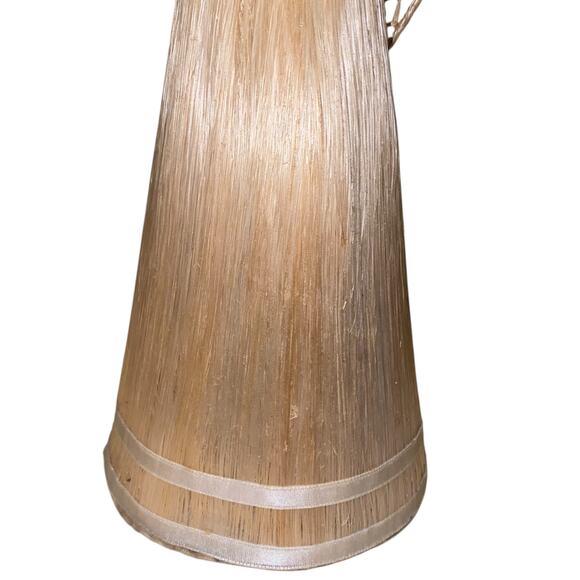 Vintage 12" Tall Corn Husk Praying Winged Angel Christmas Table Decor - Picture 8 of 13